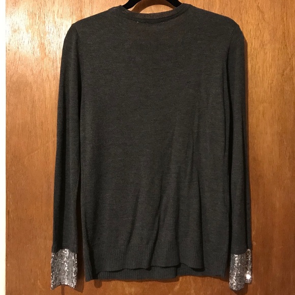 RD Style Gray Sequin Cuff Sweater Stitch Fix - Picture 4 of 6